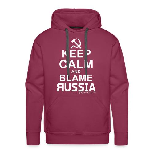 Keep Calm and Blame Russia (white) - Men's Premium Hoodie