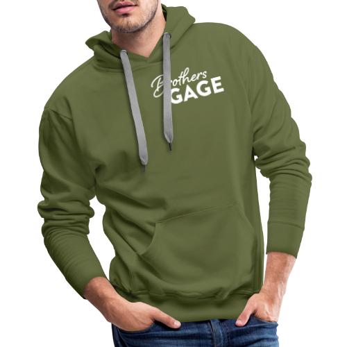 Official Brothers Gage White Logo - Men's Premium Hoodie