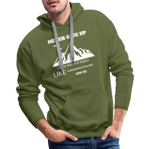 Never Give Up - Men's Premium Hoodie