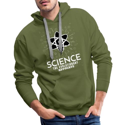 Science The Evolutionary Advocate White Design - Men's Premium Hoodie