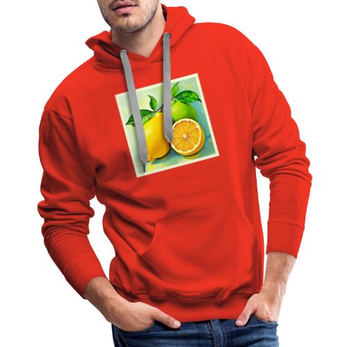Zesty Citrus Burst of Sunshine Design - Men's Premium Hoodie