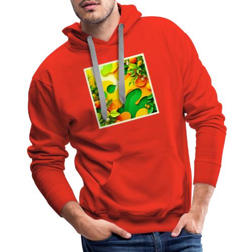 Fresh Citrus Summer Vibes Art - Men's Premium Hoodie