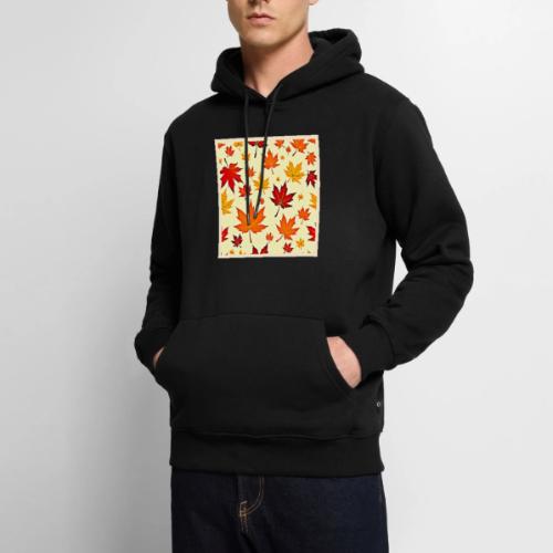 Seamless Fall Foliage Design - Men's Premium Hoodie