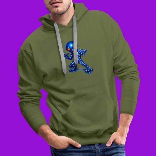 Angry Blue Alien - Men's Premium Hoodie