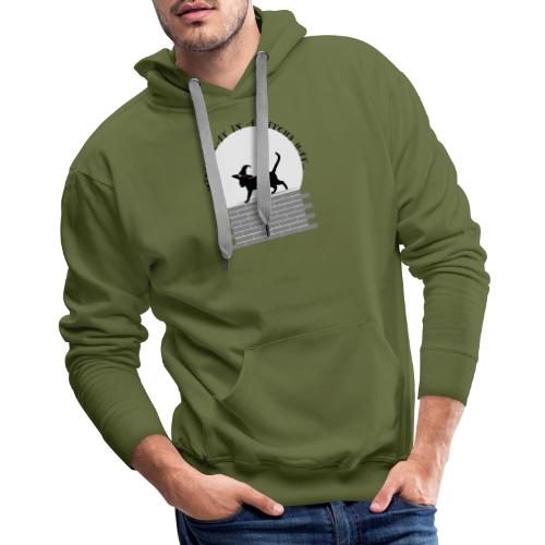 Witch's Cat In A Witch's Hat - Men's Premium Hoodie