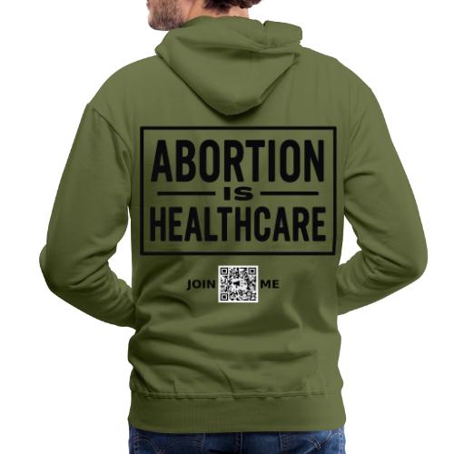 Abortion (black, back-facing) - Men's Premium Hoodie