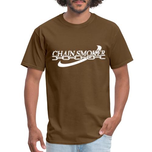 Chain Smoker Disc Golf White Print - Men's T-Shirt