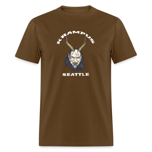 Krampus Seattle Logo 3 White Font - Men's T-Shirt