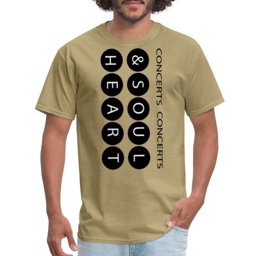 Heart & Soul concerts text design 2021 flip - Men's T-Shirt