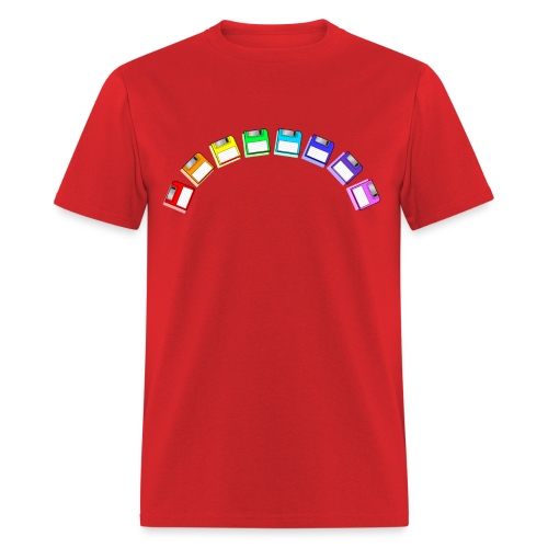 floppy disk rainbow - Men's T-Shirt