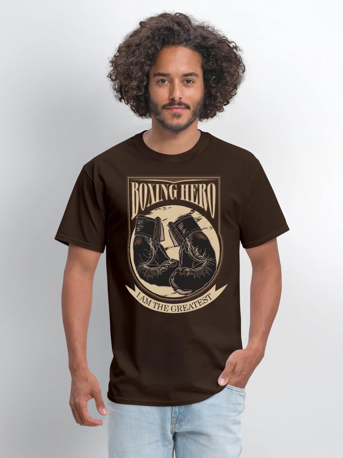 Boxing Hero - i am the greatest - Men's T-Shirt - brown - Front - Jose (178cm)