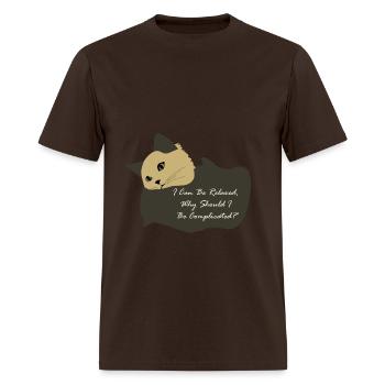 I Can Relax, Why Should I Be Complicated? - Men's T-Shirt - brown - Front - Jose (178cm)