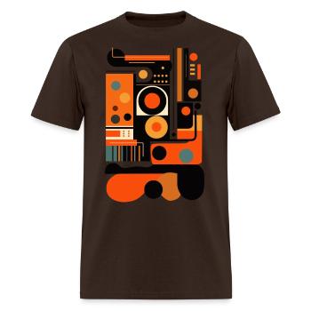 Sixties Vintage Design - Men's T-Shirt - brown - Front - Jose (178cm)