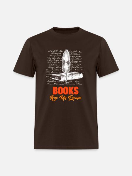 BOOKS Are My Escape - Men's T-Shirt - brown