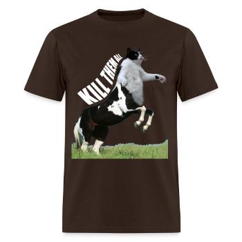 OF Centaur Cat Kill Them All - Men's T-Shirt - brown - Front - Jose (178cm)