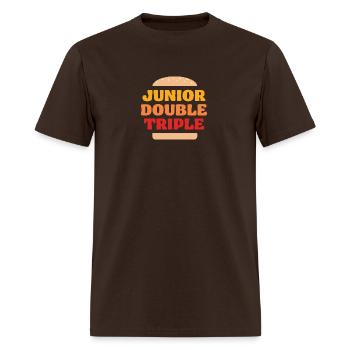 Junior Double Triple Burger - Men's T-Shirt - brown - Front - Jose (178cm)