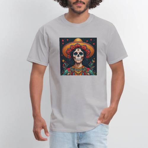 Charra Skull Art | Traditional Mexican Design - Men's T-Shirt