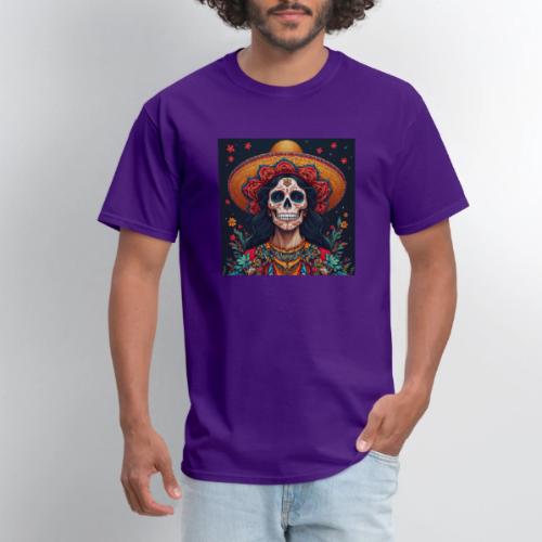Charra Skull Art | Traditional Mexican Design - Men's T-Shirt