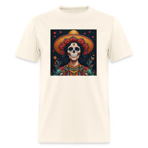 Charra Skull Art | Traditional Mexican Design - Men's T-Shirt