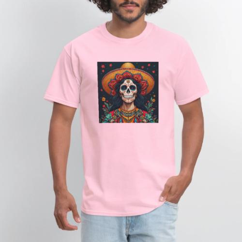 Charra Skull Art | Traditional Mexican Design - Men's T-Shirt