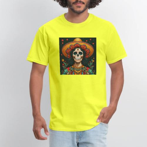 Charra Skull Art | Traditional Mexican Design - Men's T-Shirt