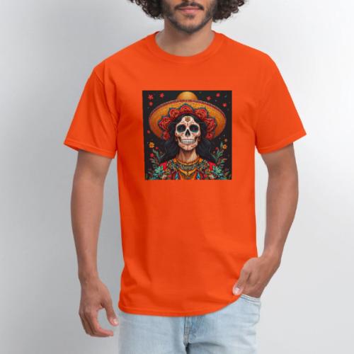 Charra Skull Art | Traditional Mexican Design - Men's T-Shirt