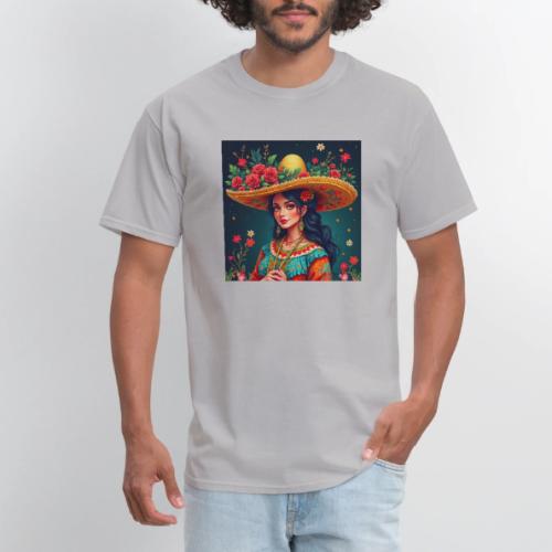 Mexican Design, Regional Mexican Charro Woman - Men's T-Shirt