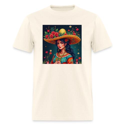 Mexican Design, Regional Mexican Charro Woman - Men's T-Shirt