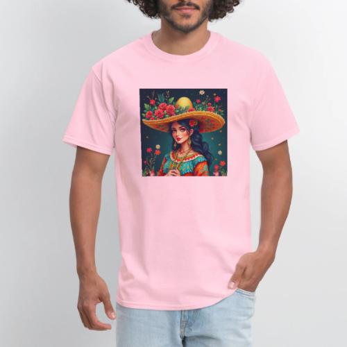 Mexican Design, Regional Mexican Charro Woman - Men's T-Shirt