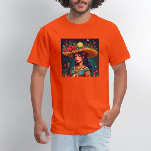 Mexican Design, Regional Mexican Charro Woman - Men's T-Shirt