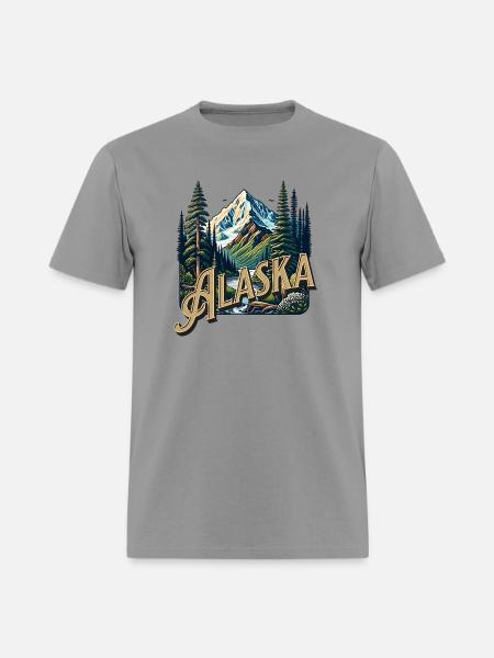 Alaska Mountains Nature Alaskan Wilderness - Men's T-Shirt - rock