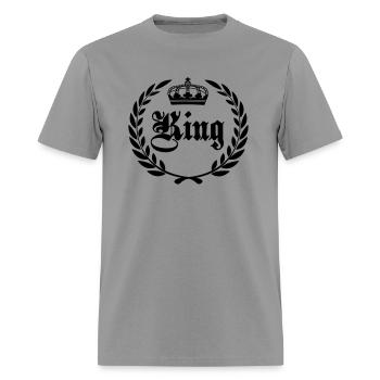 Texte du roi en couronne de laurier avec couronne - T-shirt Homme - rock - Devant - Jose (178cm)