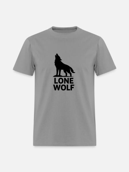 Lone Wolf Howling Silhouette - Men's T-Shirt - rock