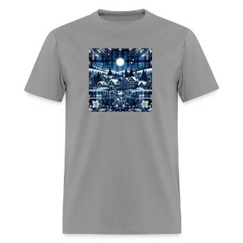 flannel silent night blue and white christmas - Men's T-Shirt - rock - Front - Jose (178cm)