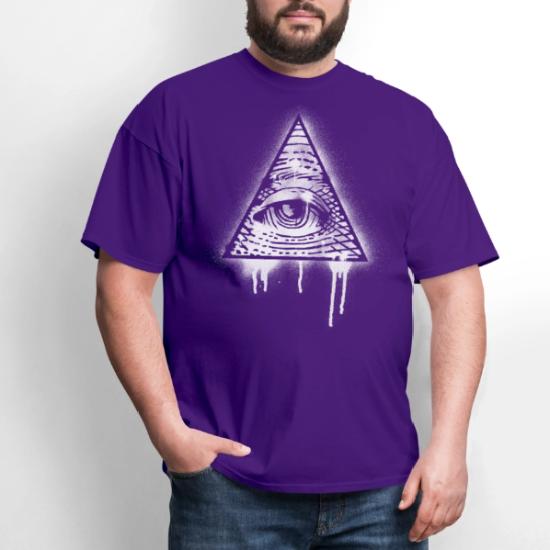 Camiseta Urban Backwoods Illuminati Eye Para Hombre - Algodón Premium, Corte Regular, Estampado De Alta Calidad