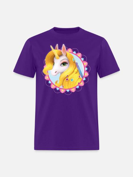 Mia & Me Portrait Of Onchao The Unicorn - Men's T-Shirt - purple