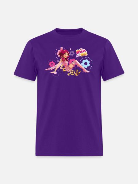 Mia & Me Elf Mia Sits Between Flowers - Men's T-Shirt - purple