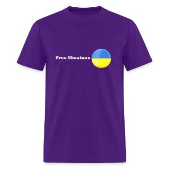 Free ukraine - Men's T-Shirt - purple - Front - Jose (178cm)