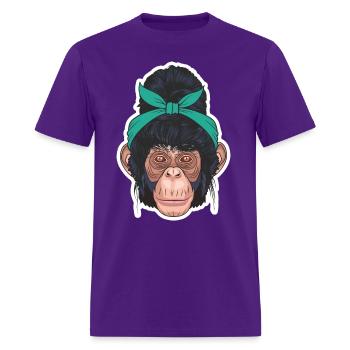 monkey hair style - Men's T-Shirt - purple - Front - Jose (178cm)