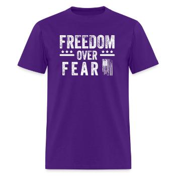 Freedom Over Fear - Men's T-Shirt - purple - Front - Jose (178cm)