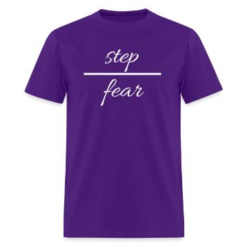 Step Over Fear - Men's T-Shirt - purple - Front - Jose (178cm)