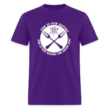 Sheldon eating Big Bang - Men's T-Shirt - purple - Front - Jose (178cm)