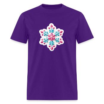 Crystal snowflake - Men's T-Shirt - purple - Front - Jose (178cm)