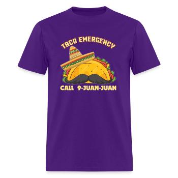 Taco Emergency Call 9 Juan Juan Funny Cinco - Men's T-Shirt - purple - Front - Jose (178cm)