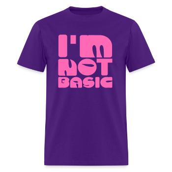 I m Not Basic 1 - Men's T-Shirt - purple - Front - Jose (178cm)