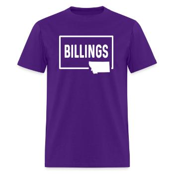 Billings, Montana, Mt - Vacances dans la ville natale - T-shirt Homme - violet - Devant - Jose (178cm)