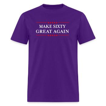 Make Sixty Great Again - Men's T-Shirt - purple - Front - Jose (178cm)