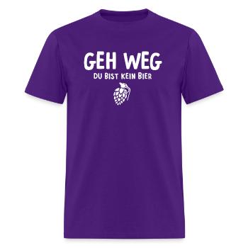 Walk away you are no Bier - Men's T-Shirt - purple - Front - Jose (178cm)