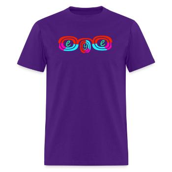 open your eyes - Men's T-Shirt - purple - Front - Jose (178cm)