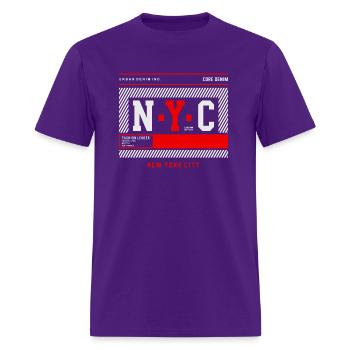 Nyc New York City - Men's T-Shirt - purple - Front - Jose (178cm)